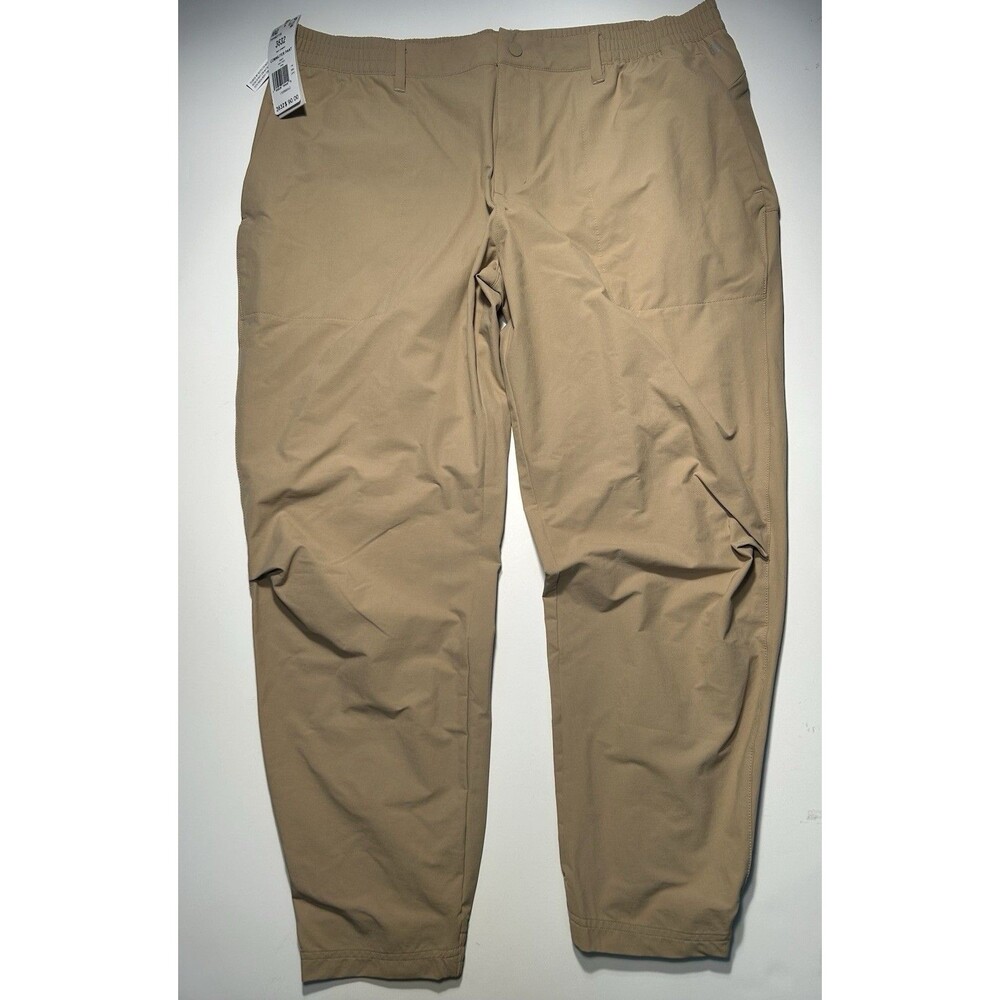 ADIDAS Commuter Golf Pants Mens 36x32 Khaki Beige Active Joggers Stretch